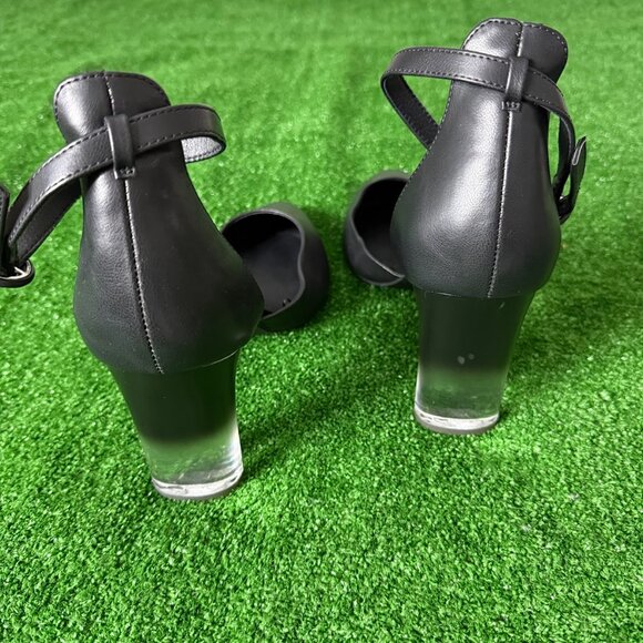 Torrid Lucite D'orsay Ankle Strap Closed Toe Heel Extra Wide Shoes Size 13WW NEW - Picture 4 of 12